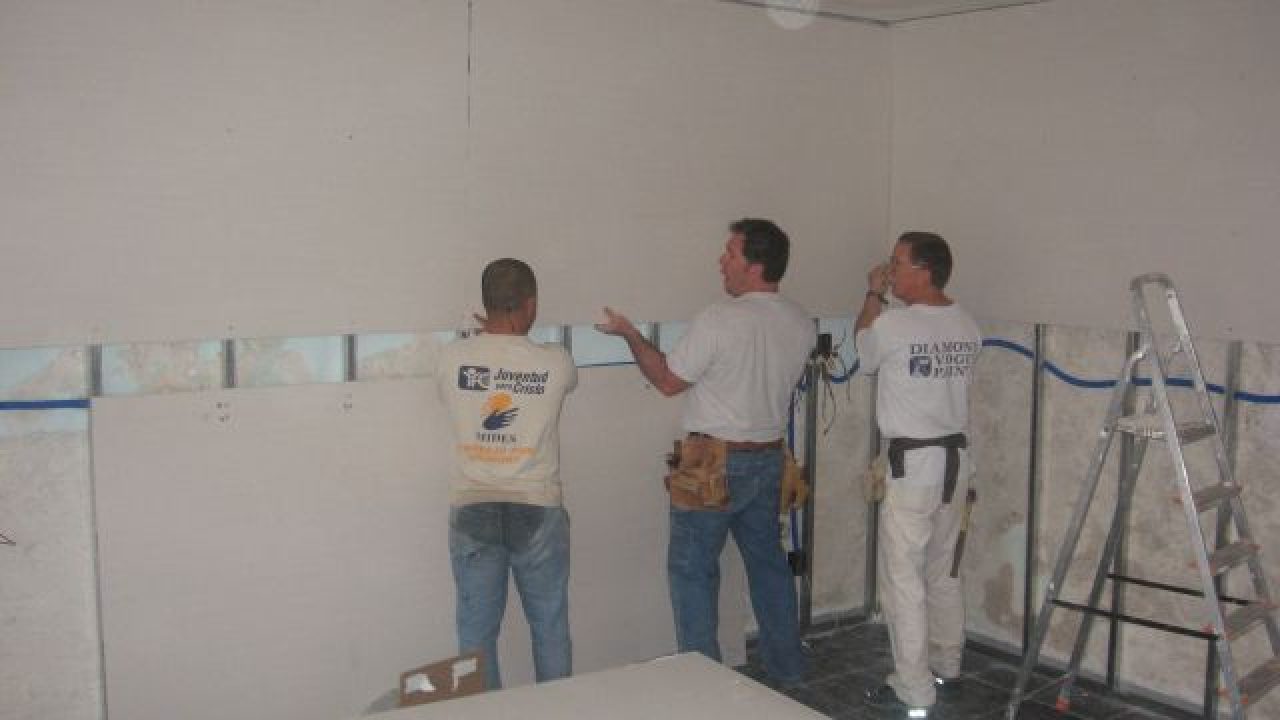 substituir reboco com drywall