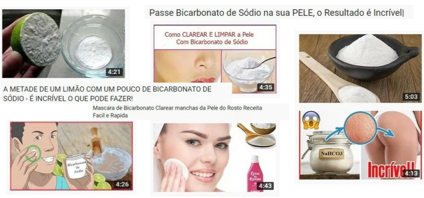 pode passar bicarbonato no rosto