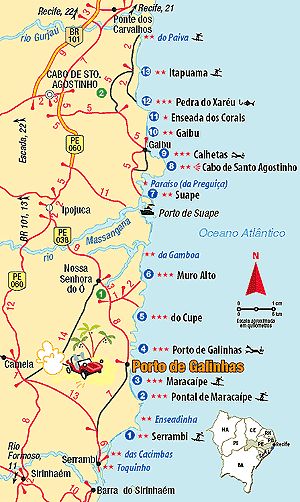 melhores praias de Porto de Galinhas