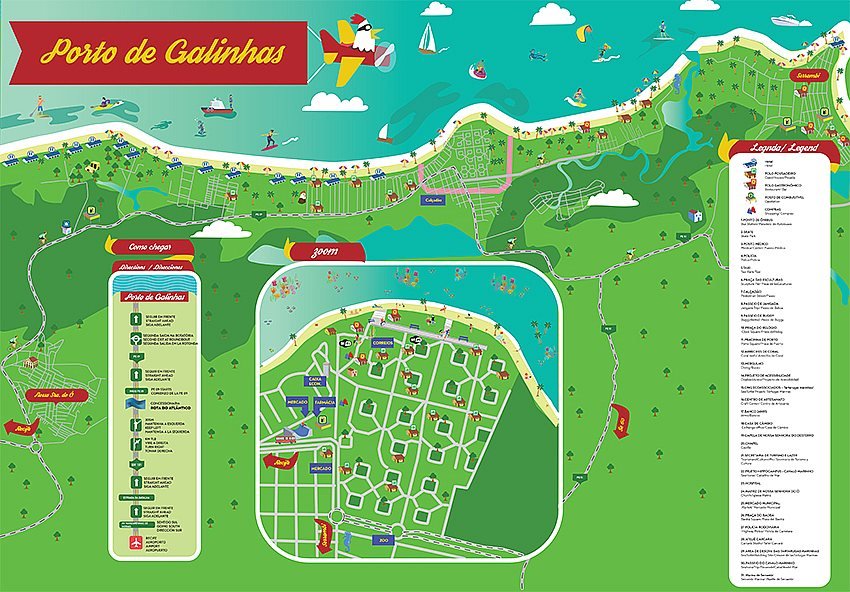 porto de galinhas mapa turistico