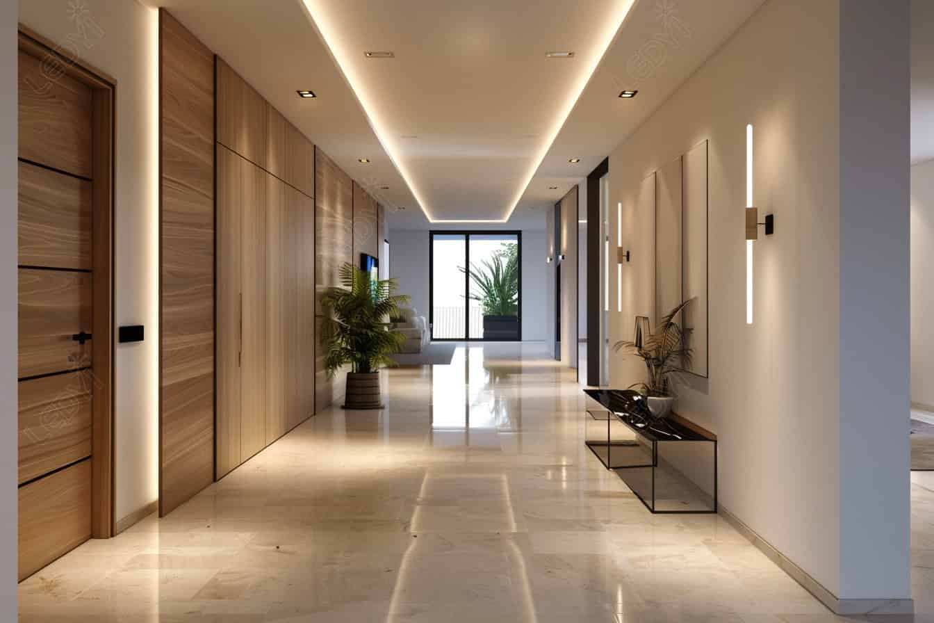 ideias criativas para iluminar corredor com led