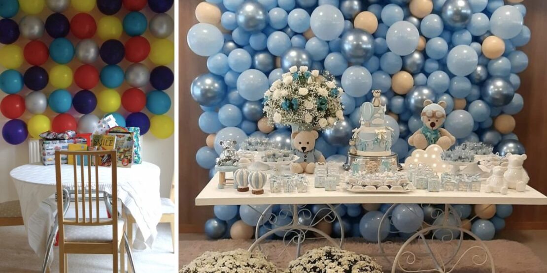 quanto gasto decoração aniversário azul