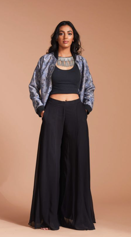 ideias de look festa com pantalona elegante