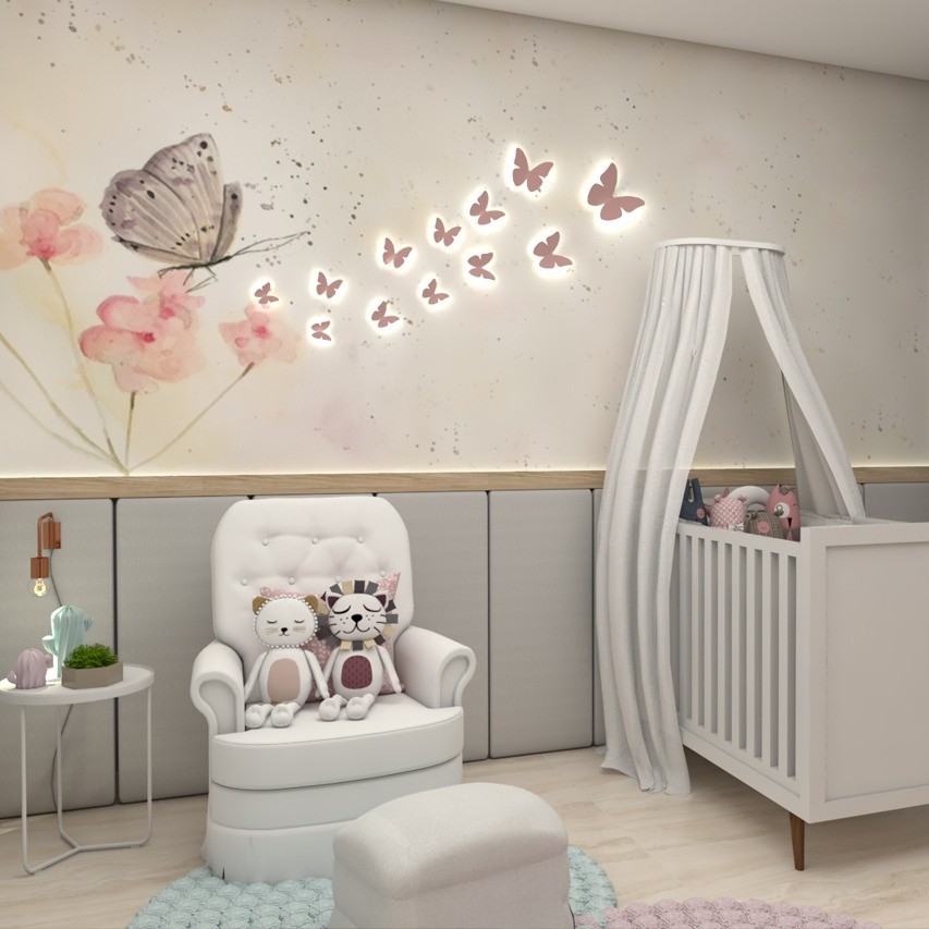 quarto de bebê feminino