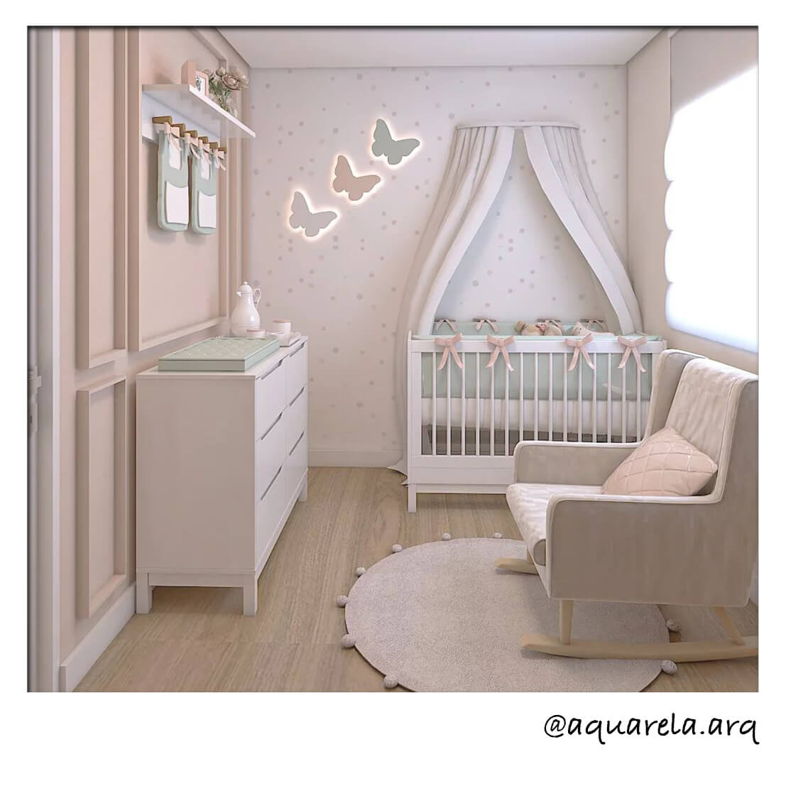 quarto de bebê feminino