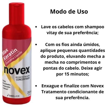 Guia Completo: Como Usar Queratina Líquida Novex Max Keratin para Cabelos Fortes