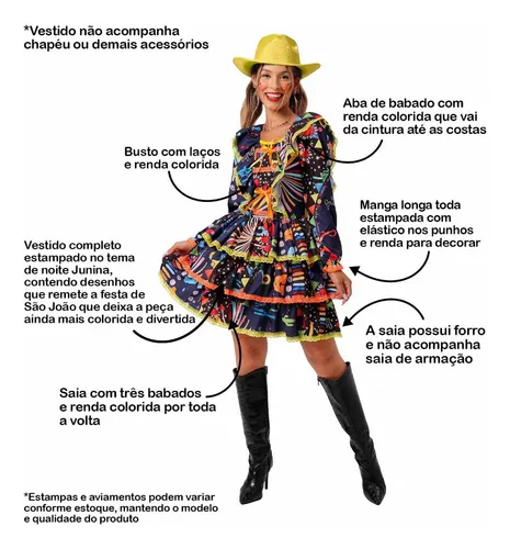 roupa de quadrilha feminina moderna