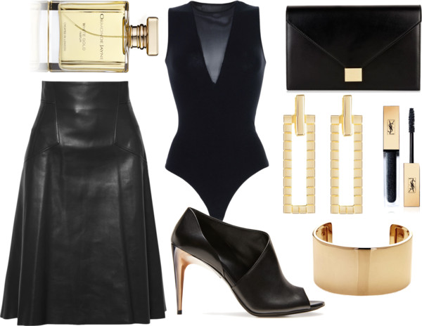 preço saia de couro preta legítima