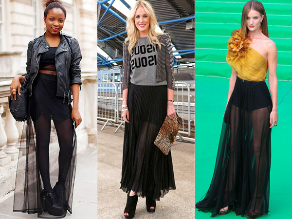 saia longa transparente