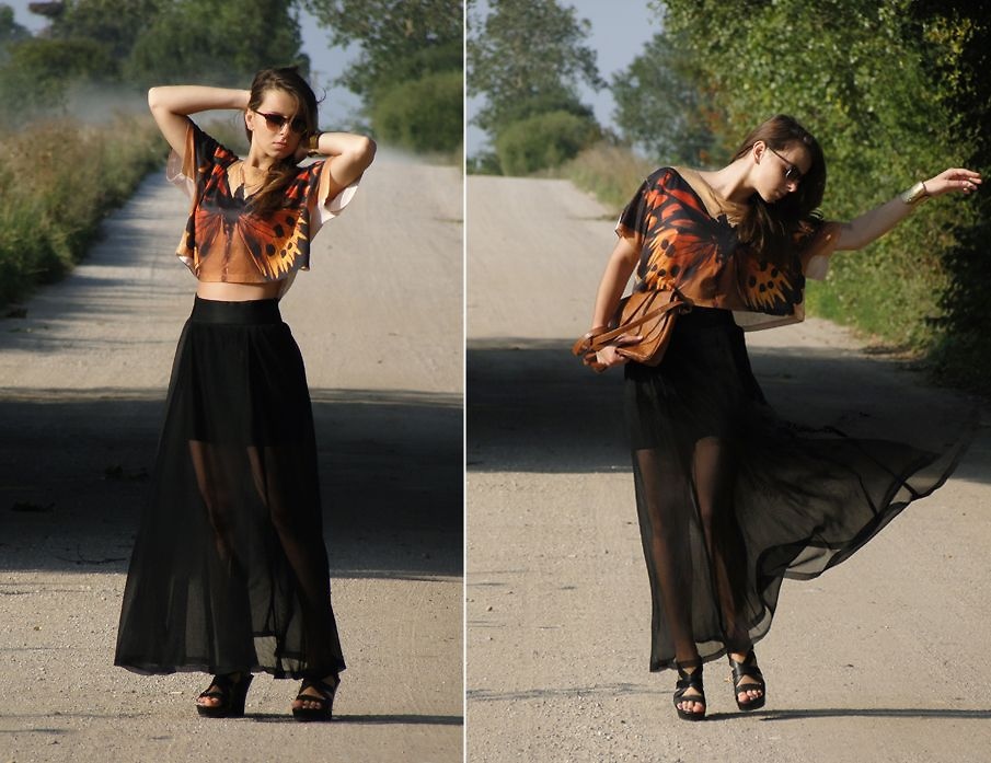 saia longa transparente