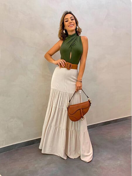 saia longa transparente