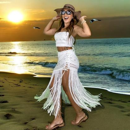 DIY Crochê: Aprenda a Fazer Sua Própria Saia de Praia com Franjas