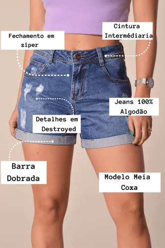 short jeans mom ou destroyed qual modelagem escolher