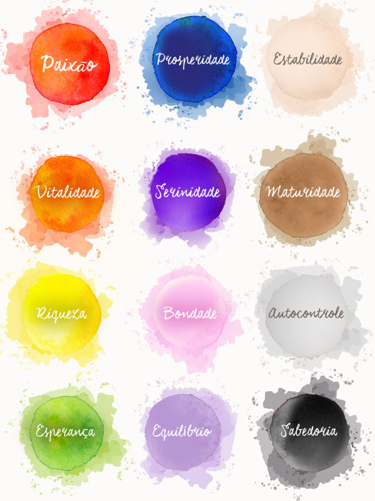 cores para virada do ano