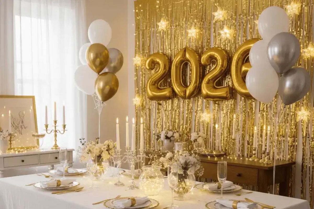 cortina metalizada ano novo 2026