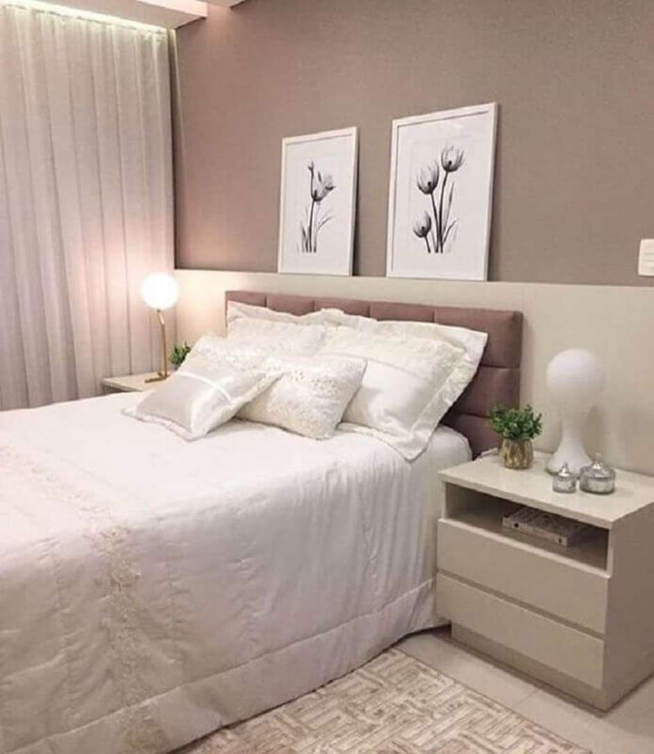 quarto de casal aconchegante simples