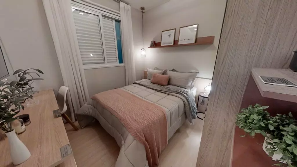 quarto de casal funcional simples