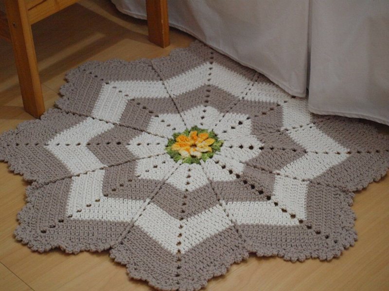 tapete para sala de crochê