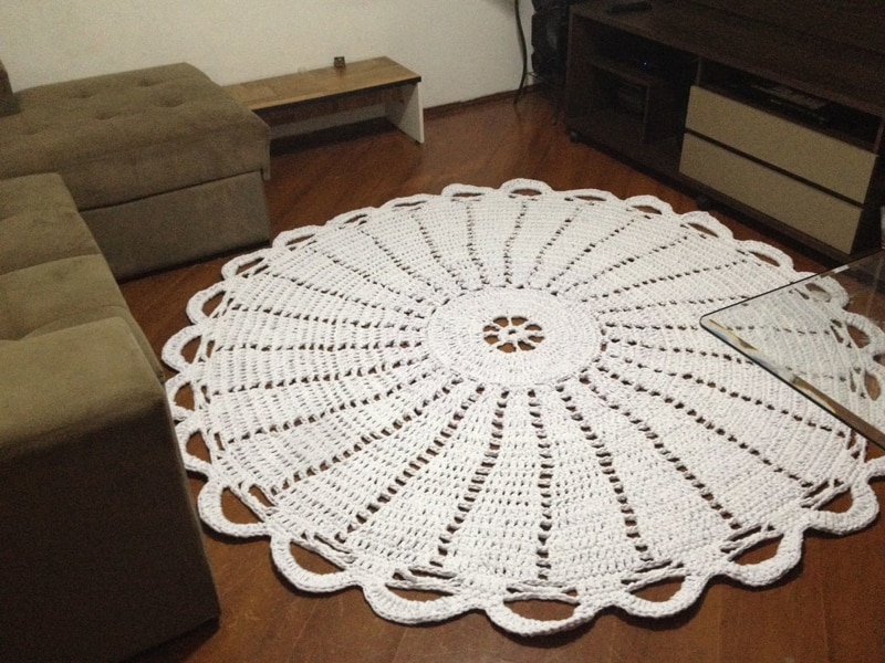 tapete para sala de crochê