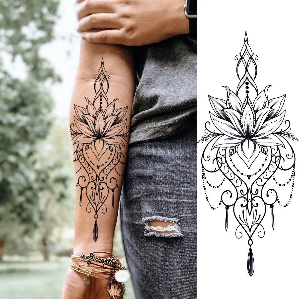 tatuagem feminina na batata da perna