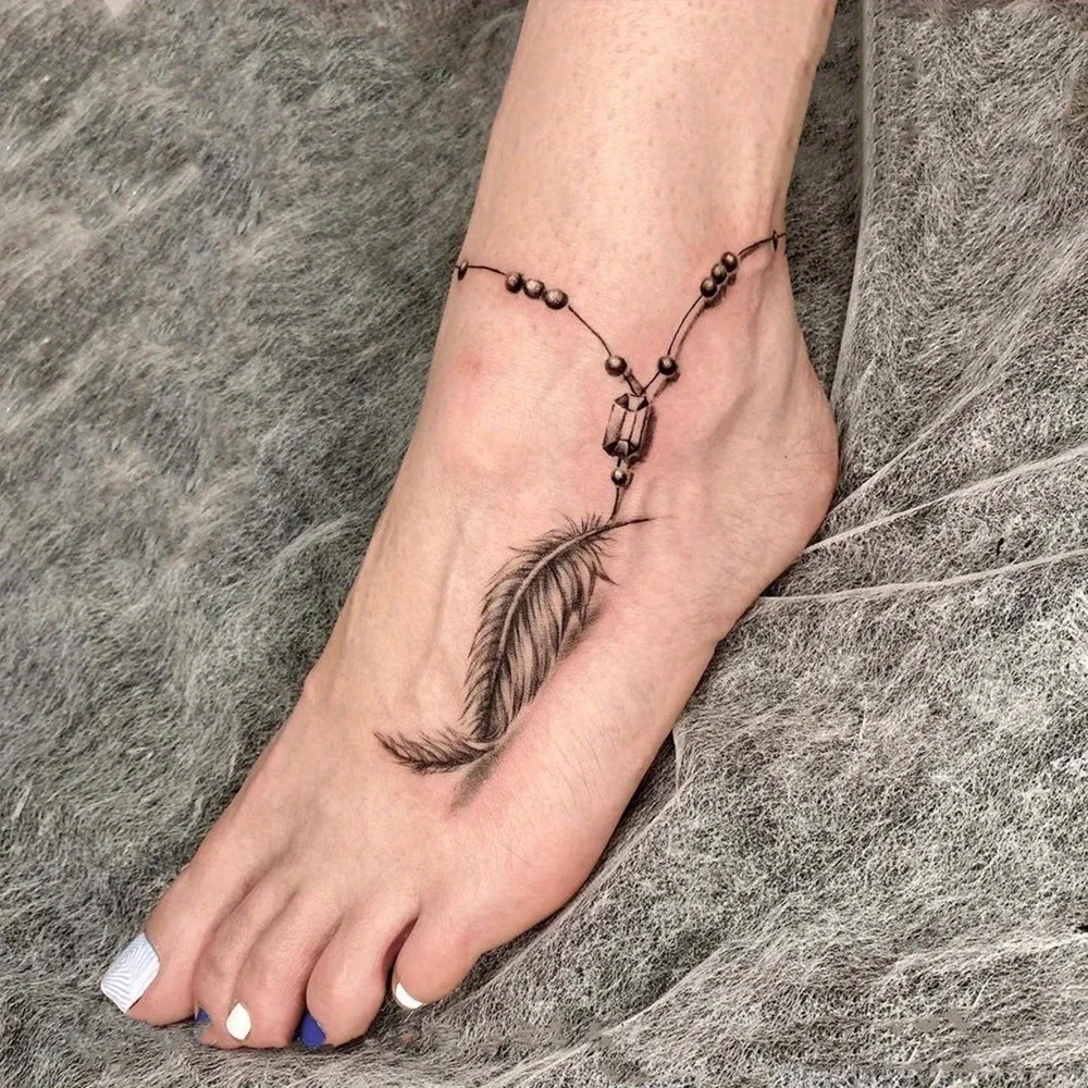 tatuagem feminina tornozelo