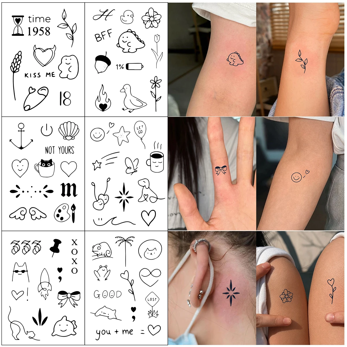 Inspirações de Tatuagens de Flores e Símbolos Minimalistas com Significado