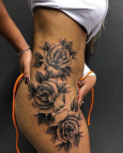 Inspirações de Tatuagens Florais e Mandalas para a Coxa