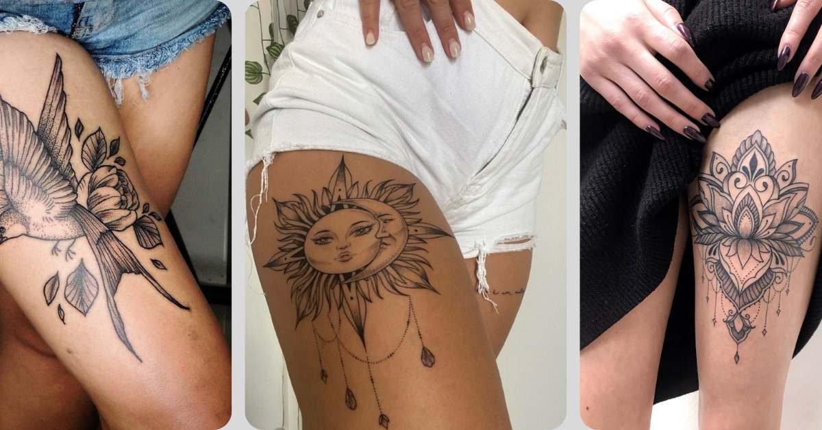 tatuagem na coxa feminina
