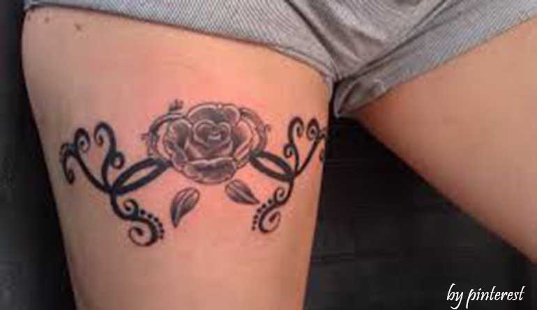 Inspirações de Tatuagens Florais e Mandalas para a Coxa