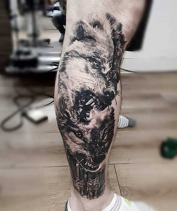 tatuagem panturrilha feminina