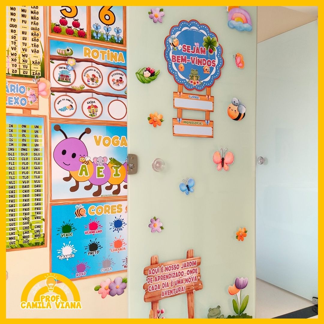 decoração sala de aula com feltro