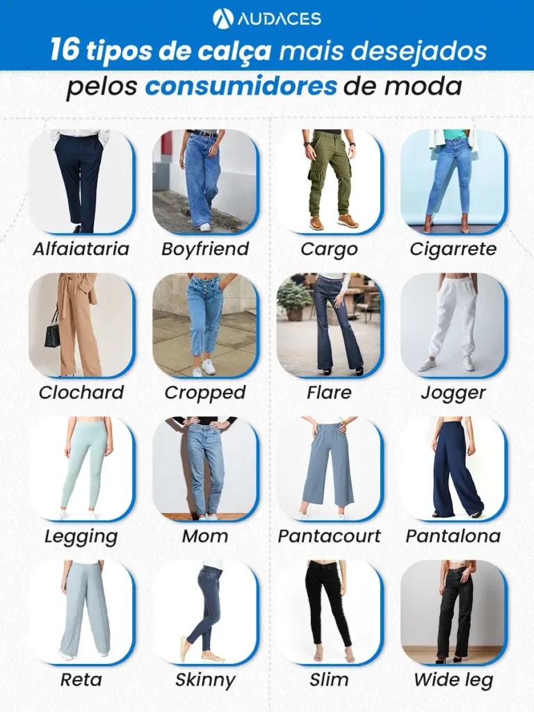 Qual Modelo Combina Mais com Você?
3. Tendências de Calça Jeans: Os Modelos Que Vão Dominar 2025
4. Como Usar Cada Tipo de Calça Jeans: Dicas de Estilo
5. Calça Jeans para Cada Tipo de Corpo: Encontre o Seu Match Ideal