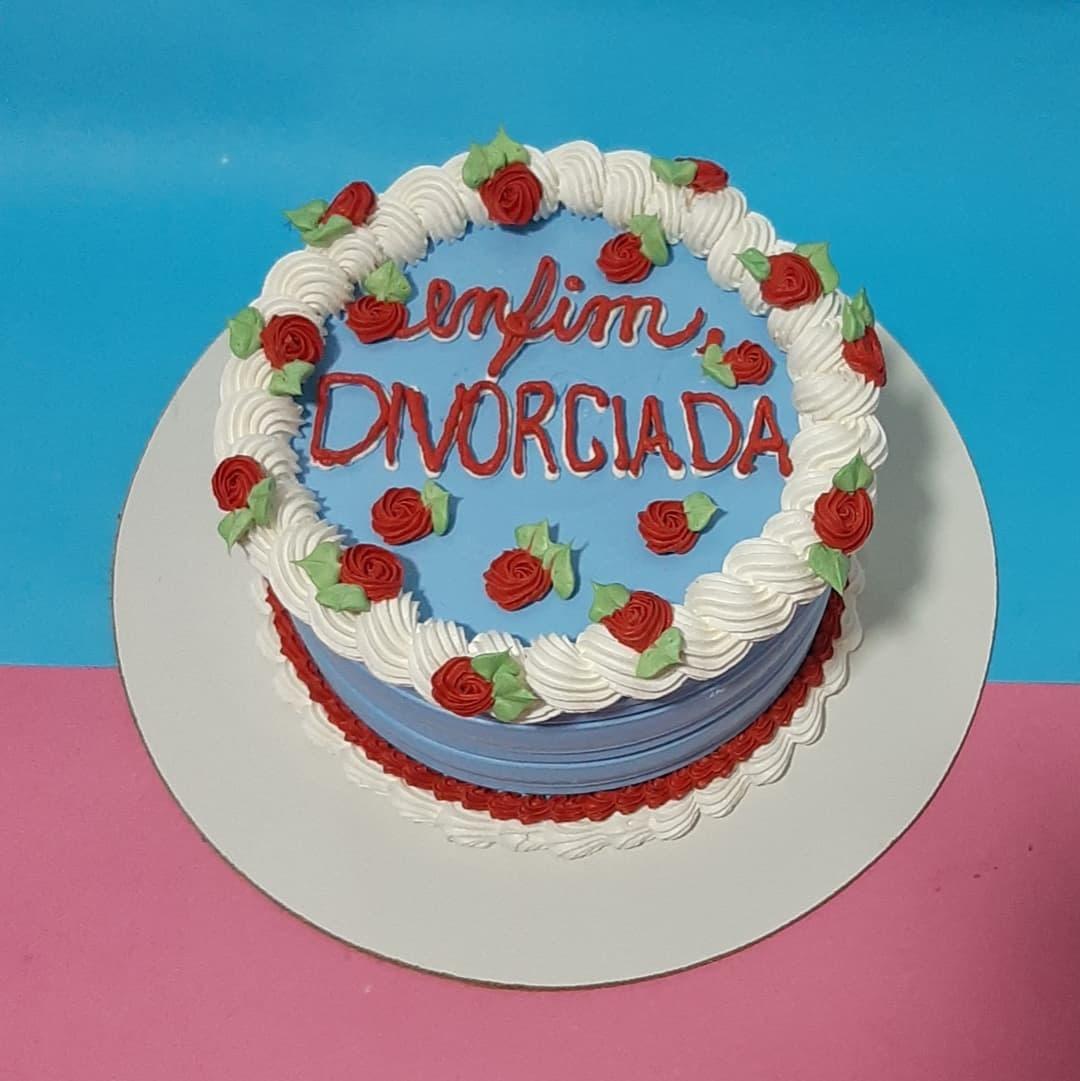 topo de bolo flork para festa de divórcio