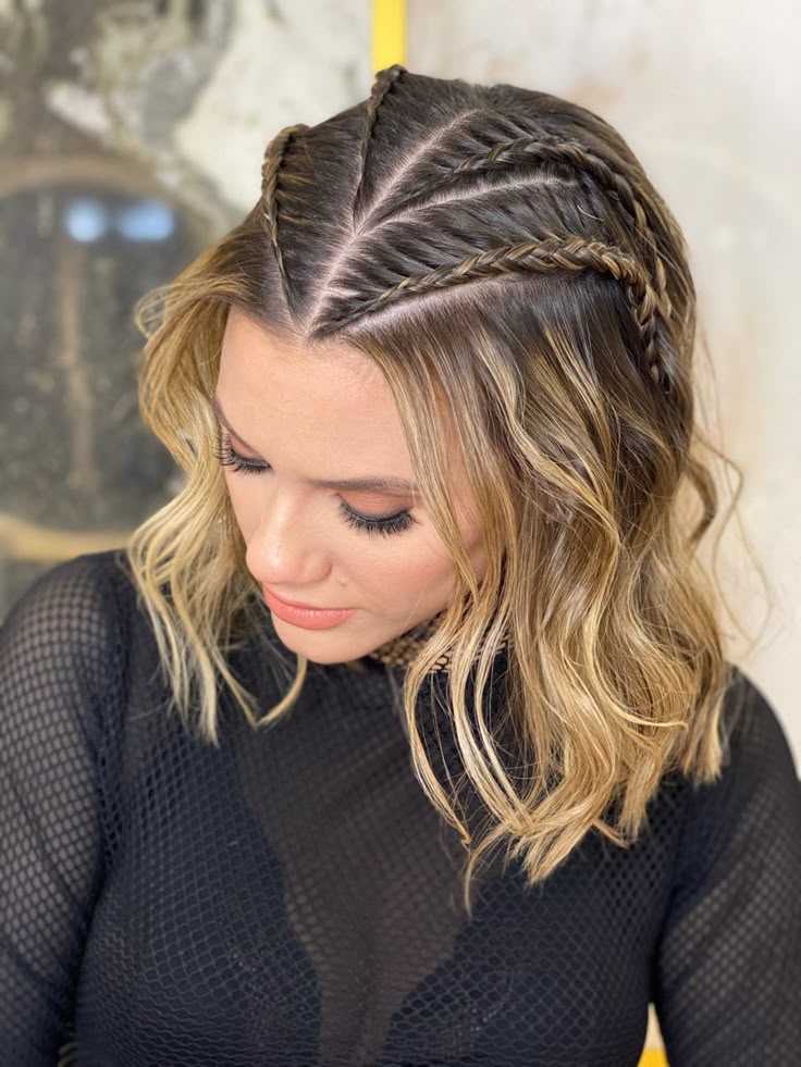 trança em cabelo curto