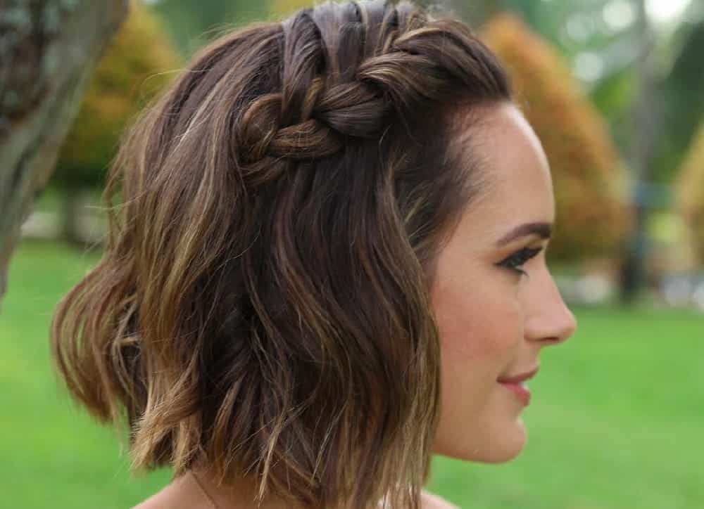 ideias de trança para cabelo curto cacheado
