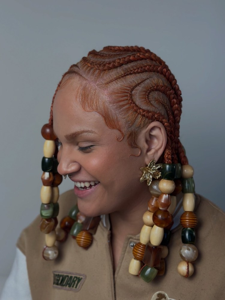 ideias de trança nagô coração cabelo curto feminino