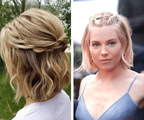 tranças cabelo curto liso