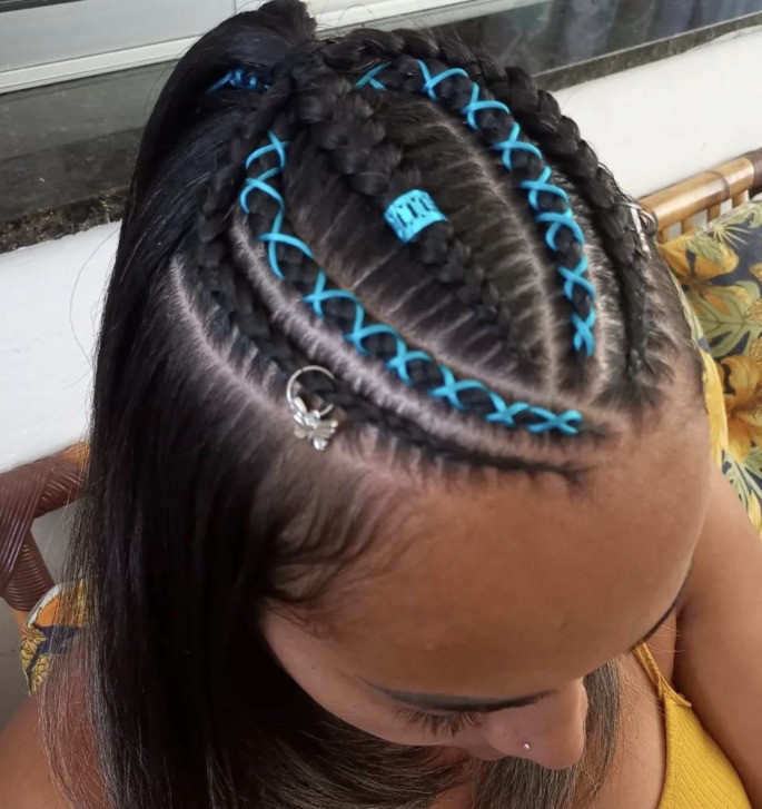 tranças desenhadas femininas