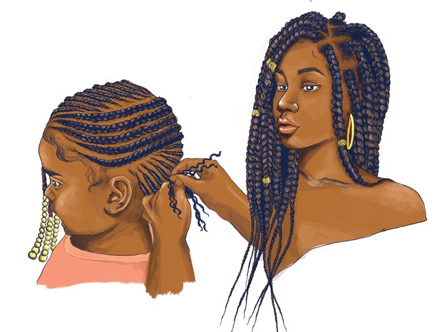 inspiração tranças desenhadas femininas estilos