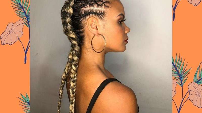 como fazer trança nagô com desenho de coração