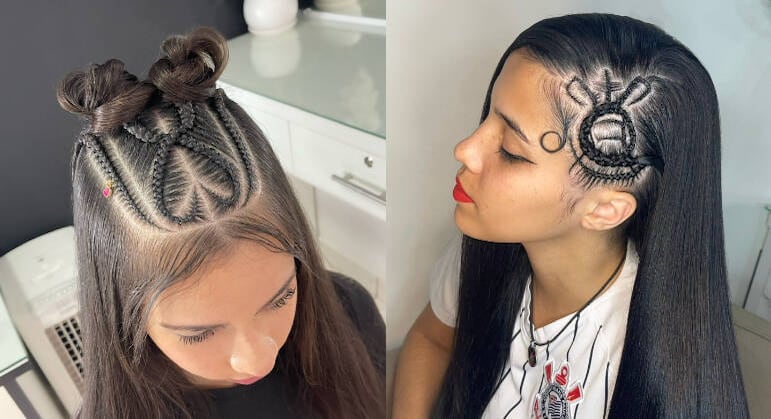 quanto custa fazer trança desenhada feminina