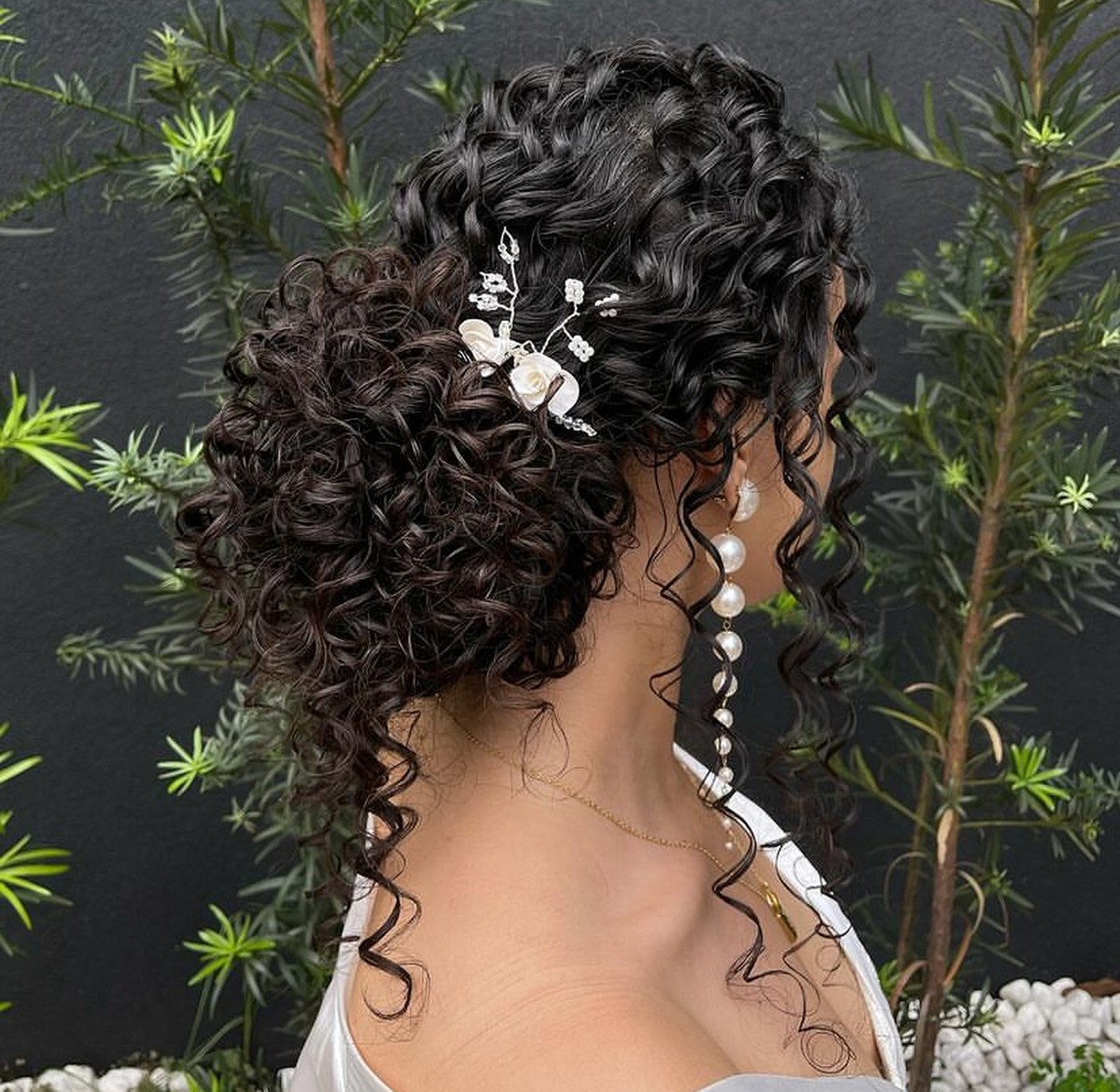 tranças elegantes para casamento cabelo crespo