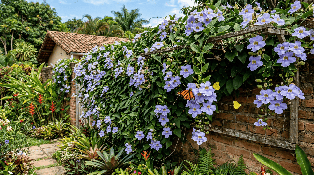 melhor trepadeira para sol pleno