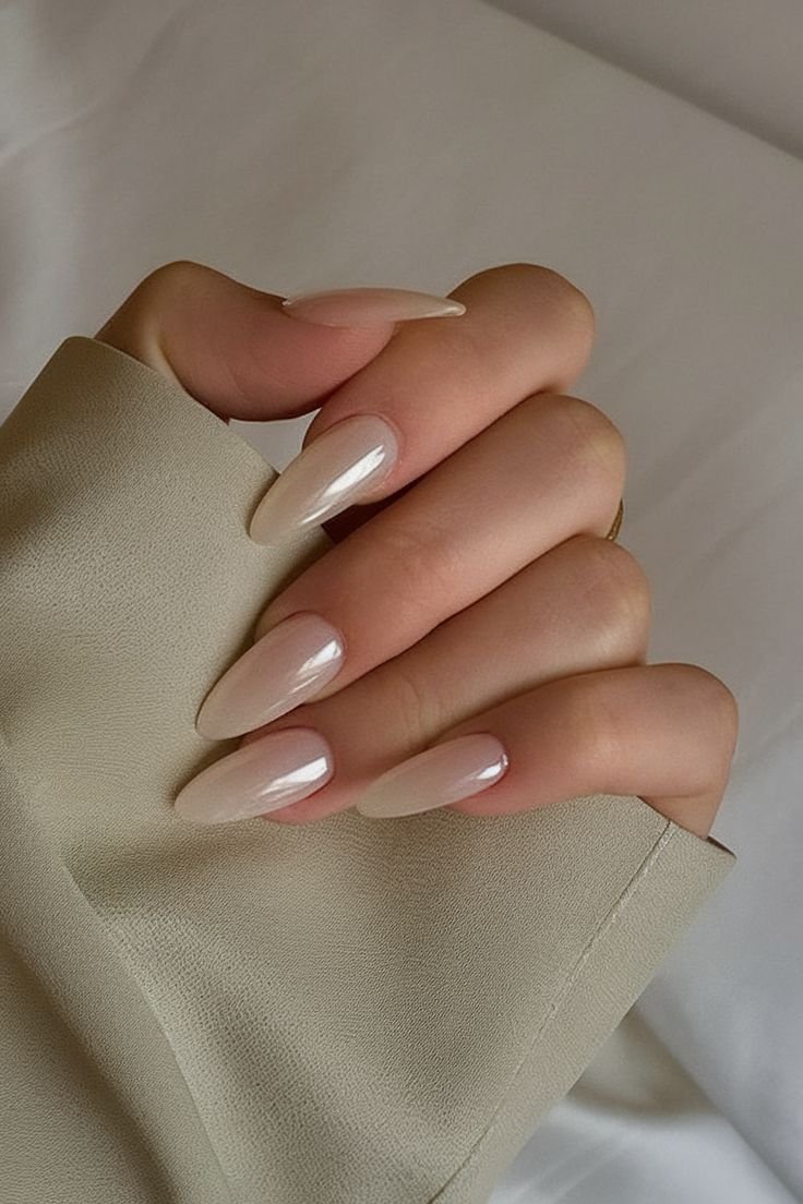 ideias de unhas amendoadas simples para inspiração