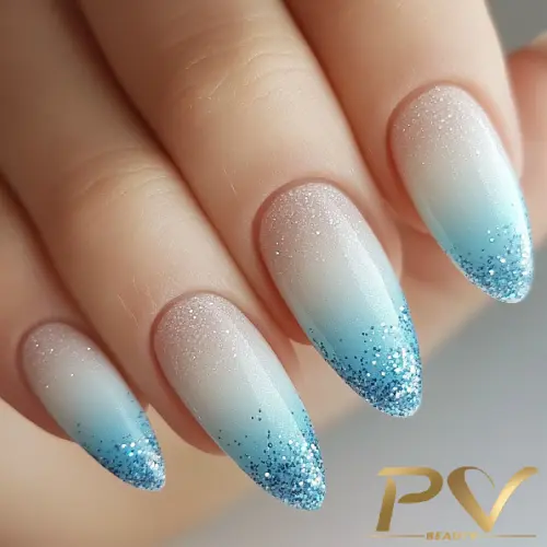 manicure azul gel