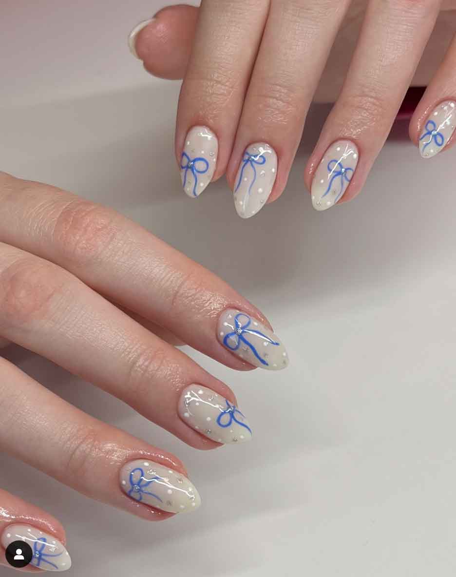 unha azul marinho gel