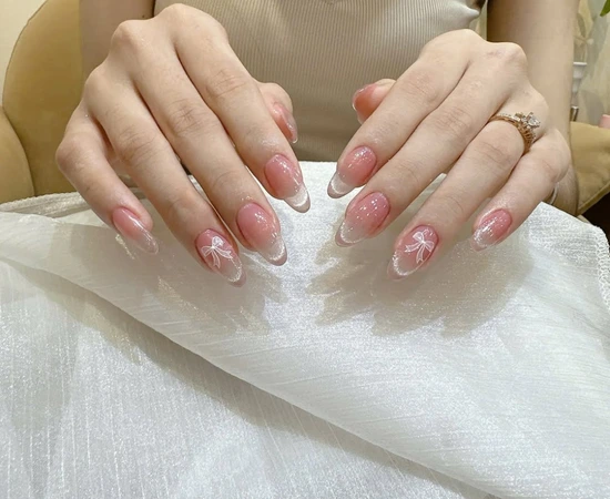 Unhas coreanas rosewater nails