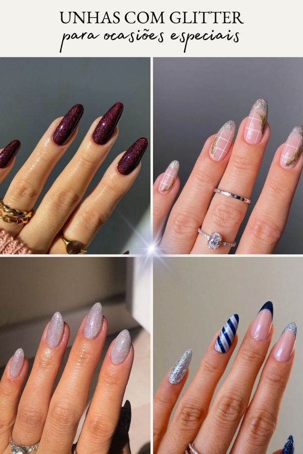 Tendências de Unhas 2026: Por Que o Azul Marinho com Glitter é a Escolha Chique