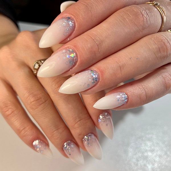 unhas de gel para réveillon 2026