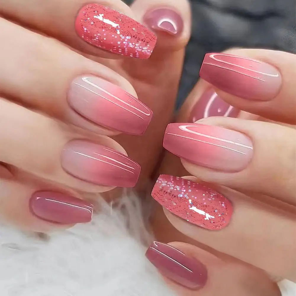 unha gel clara longa